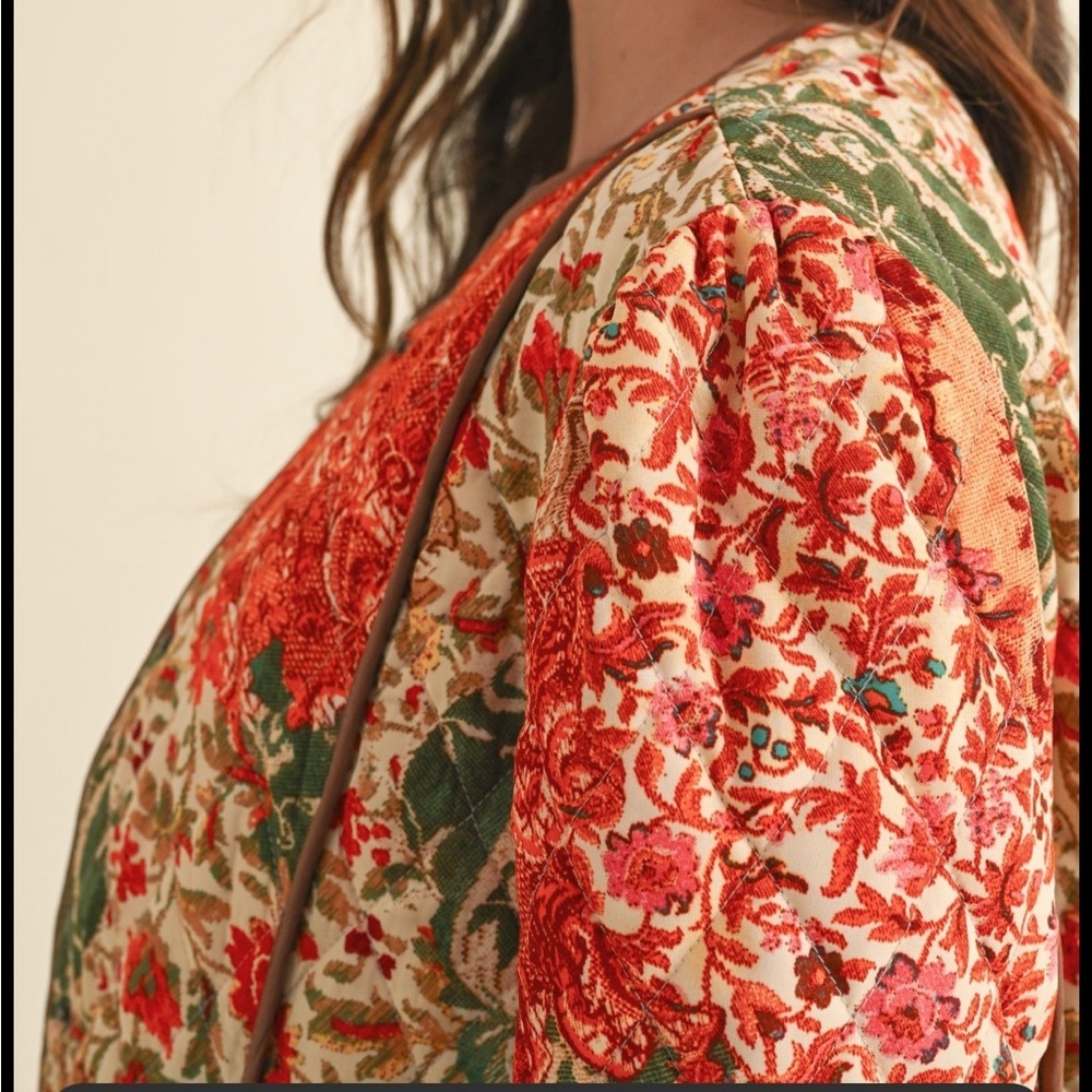 Fall Inspiration Patchwork Quilted Jacket NWT - image 3